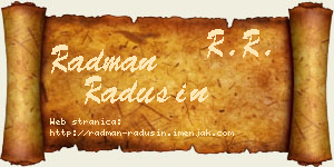 Radman Radusin vizit kartica